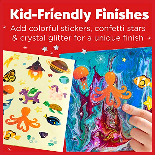 Faber-Castell Do Art Paint Pour Studio - No Mix Acrylic Paint Pouring Set for Kids - Makes 6 Fluid Art Projects, Multi (FC14342) Faber-Castell