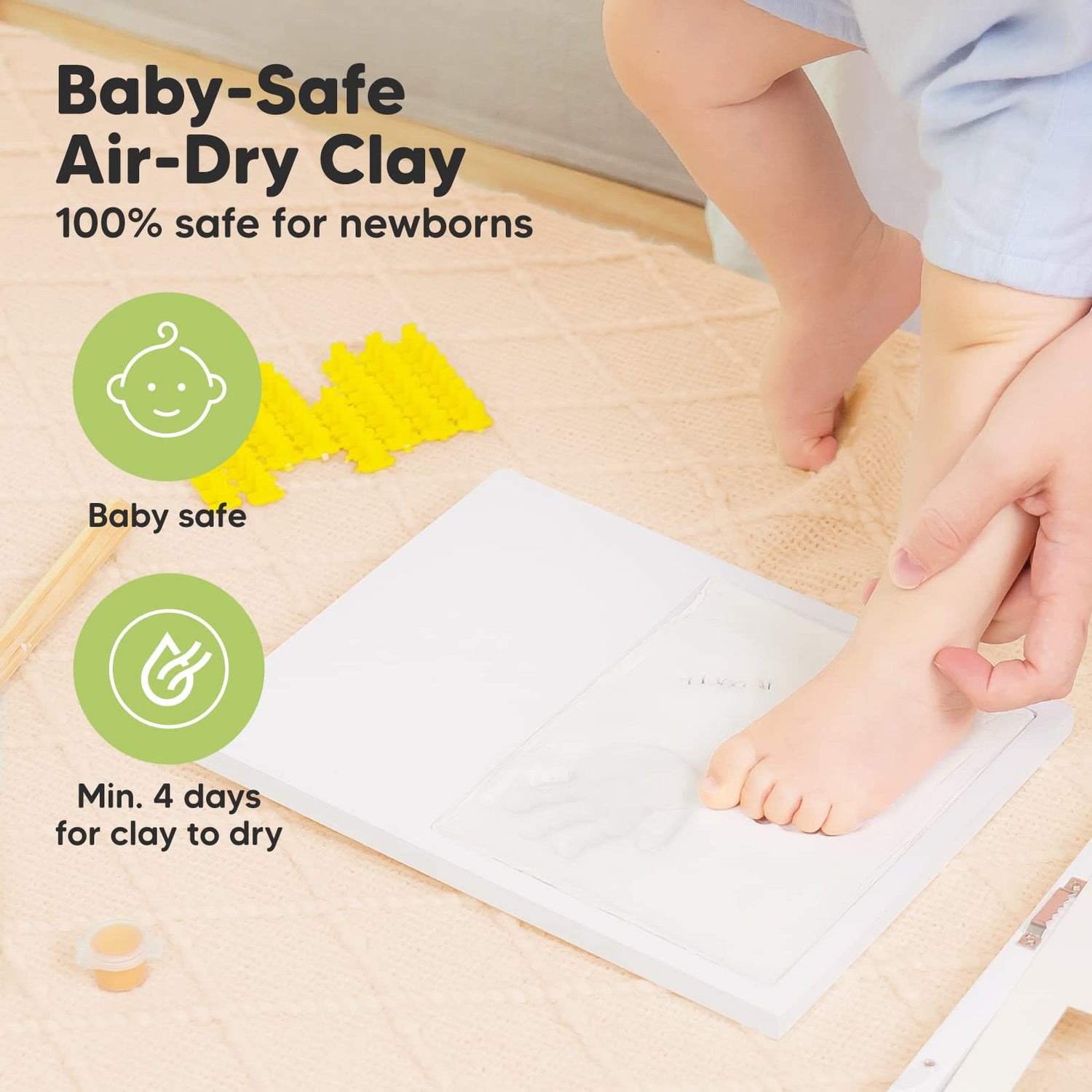 Baby Hand and Footprint Kit - Baby Footprint Kit, Baby Keepsake, Baby Shower Gifts for Mom, Baby Picture Frame for Baby Registry Boys, Girls,Baby KeaBabies