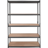 VEVOR Storage Shelving Unit, 5-Tier Adjustable, 2000 lbs Capacity, Heavy Duty Garage Shelves Metal Organizer Utility Rack, Black, 48" L x 24" W x 72" VEVOR