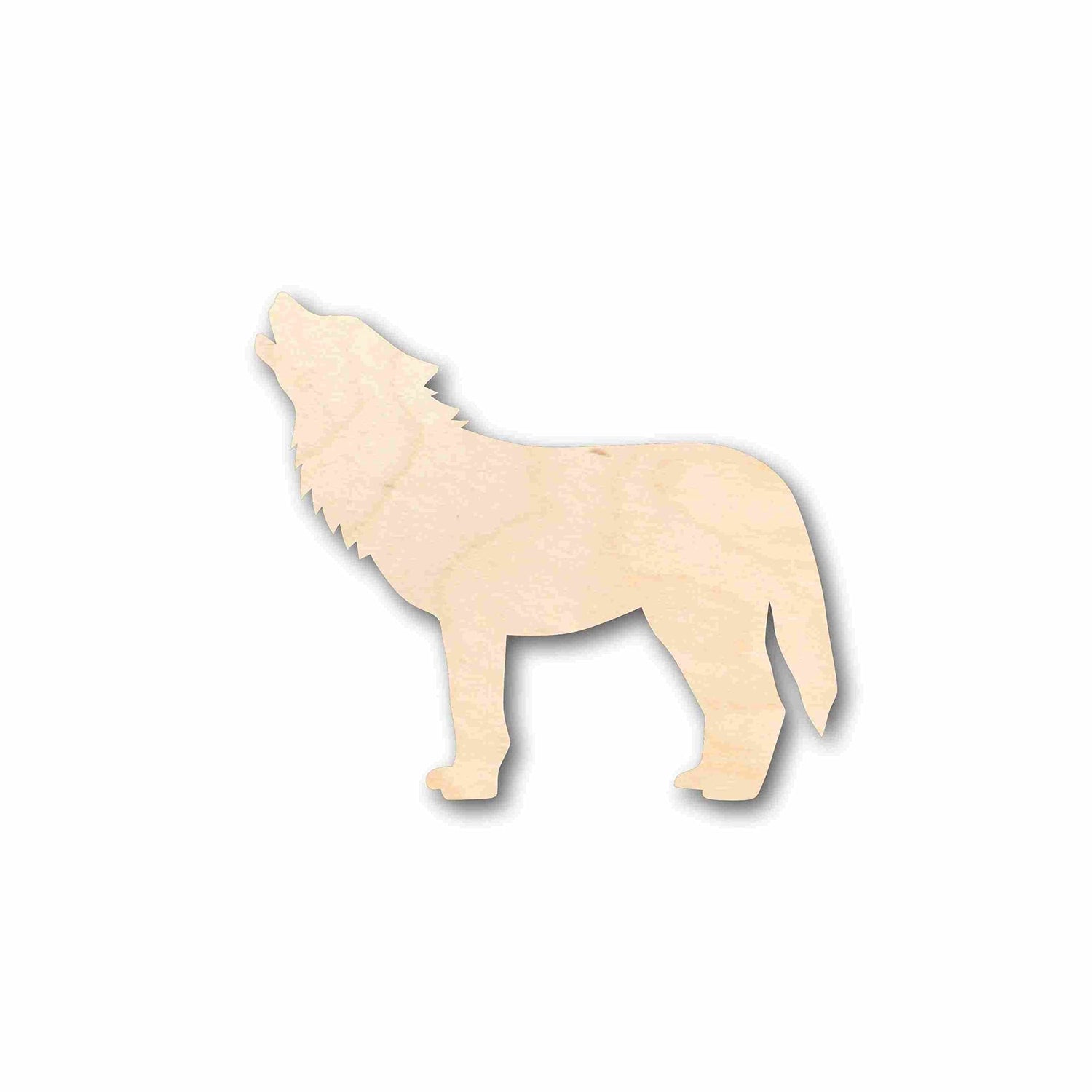 Unfinished Wood Wolf Silhouette - Craft- up to 24" DIY 8" / 1/4" 24 Hour Crafts