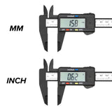 Electronic Digital Caliper, Plastic Vernier Caliper, Caliper Measuring Tool with Inch/Millimeter Conversion, Extra Large LCD Screen, 0-6 Inch/0-150 Vizbrite
