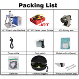 US Stock Ovsuqu Galvo Laser JPT M7 MOPA 100W Fiber Laser Machine 300x300mm Working Lens Fiber Laser Engraver Cutter on Metal+80D Rotary axis Ovsuqu