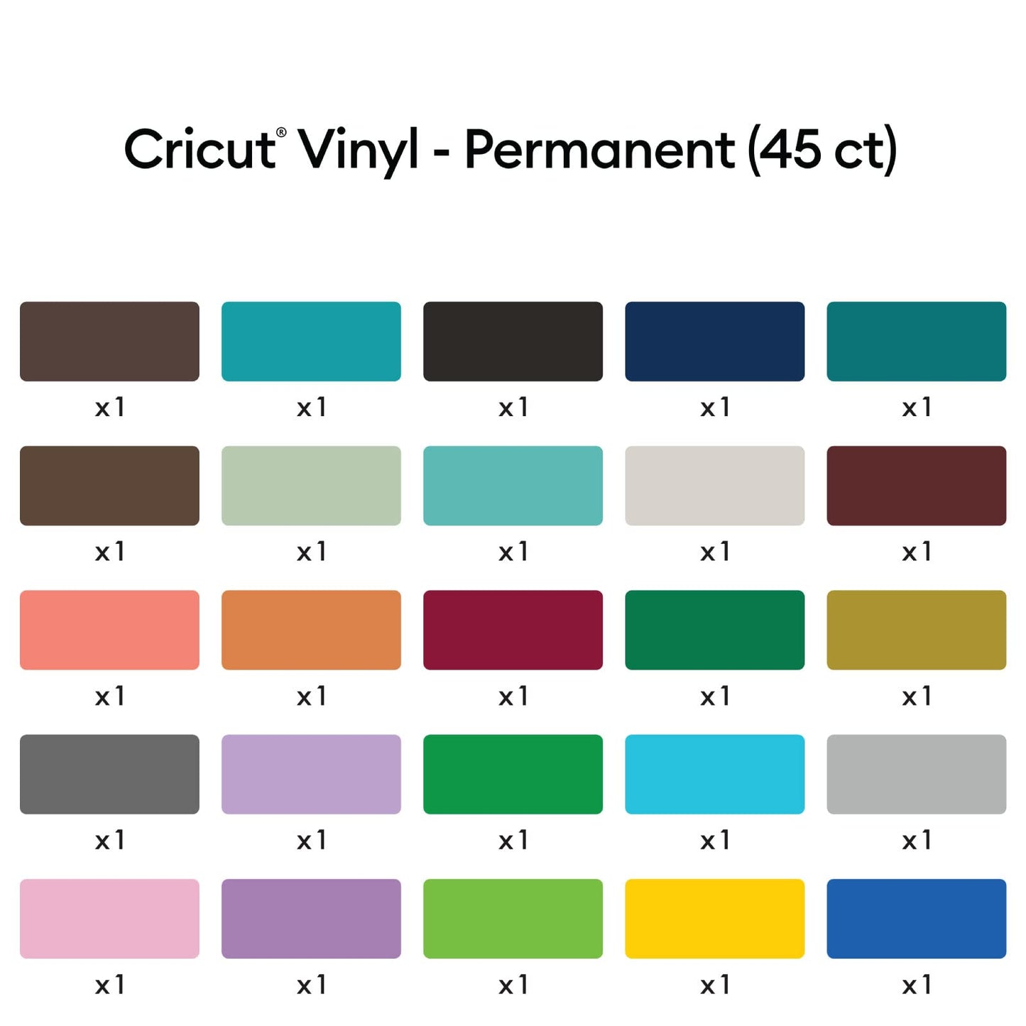 Cricut Vinyl Permanent - Everything Sampler, 12x12 Vinyl Sheets and Transfer Tapes, Create Long-Lasting DIY Projects, Durable Adhesive Vinyl for