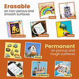 Extra Fine Tip Metallic Chalk Markers (10 Pack, 1mm) Liquid Chalk Pens - For Blackboards, Chalkboard, Bistro Menu, Window - Wet Wipe Erasable Chalkola