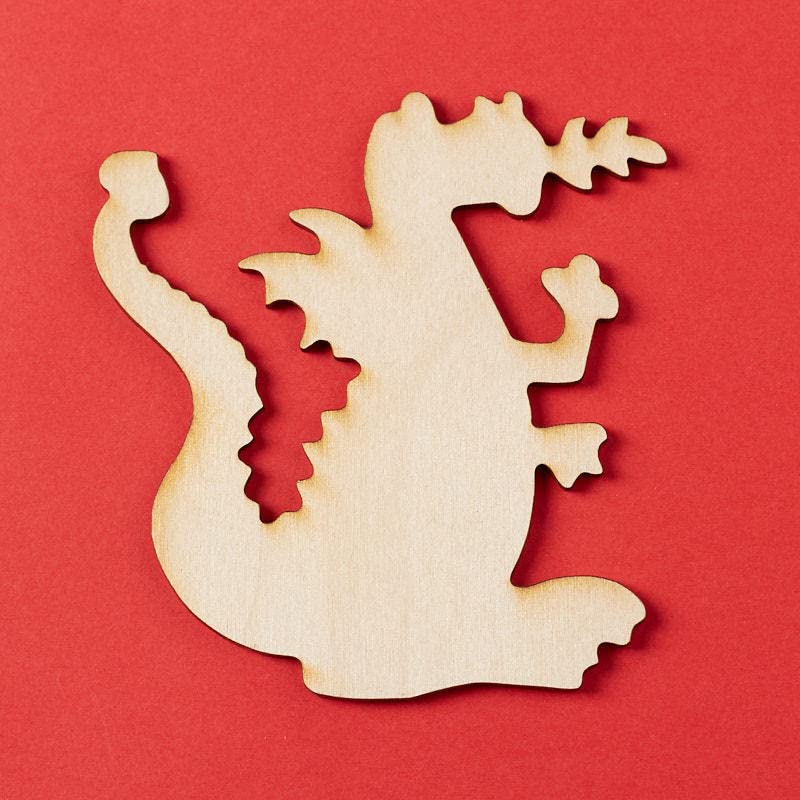 Pack of 24 Unfinished Wood Dragon Cutouts by Factory Direct Craft - Blank Wooden Fantasy Fire Breathing Dragon Shapes for DIY Projects for Birthday - WoodArtSupply