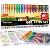 Shuttle Art 60 Pack Earth Tone Gel Pens, 30 Brown Earth Tone Gel Pens with 30 Refills for Adults Coloring Books Journaling Drawing Nature, Shuttle Art