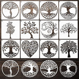 Tree Stencils Tree of Life Stencil for Painting on Wood Airbrush Natural Plants Small Palm Tree Drawing Templates for Canvas Wall Floor Decor DIY Art Pkqon