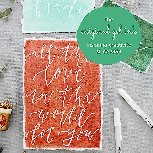 SAKURA Gelly Roll Metallic Gel Pens - Pens for Scrapbook, Journals, or Drawing - Colored Metallic Ink - Medium Line - 10 Pack SAKURA