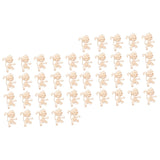 SEWACC 40 Pcs Unfinished Wood Monkey Cutout Shapes Wood Cutouts for DIY Crafts Wood Letters Crafts Dining Table Decor Desk Topper Unfinished Wooden SEWACC