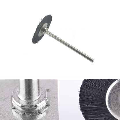 𝐋𝐮𝐨 𝐤𝐞 20 Pcs T Shape Nylon Bristle Brush Set, 3/32 Inch Shank Abrasive Polishing Brushes Wheel for Rotary Tool(Black)
