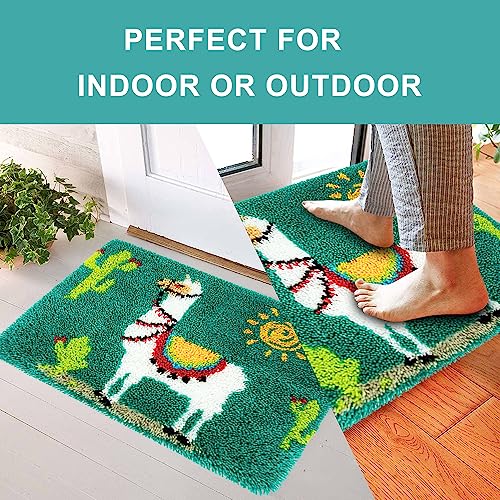 MGahyi Latch Hook Rug Kits for Adults, DIY Crochet Yarn Rugs Hooking Craft Kit with Color Preprinted Pattern Design for Kids Adults and Beginners