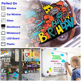 FansArriche Window Markers - 15mm Jumbo - 8 Pack of Neon Chalk Pens - Liquid Chalk Bright Car Markers, Chalkboard Markers for Windows, Blackboard, FansArriche