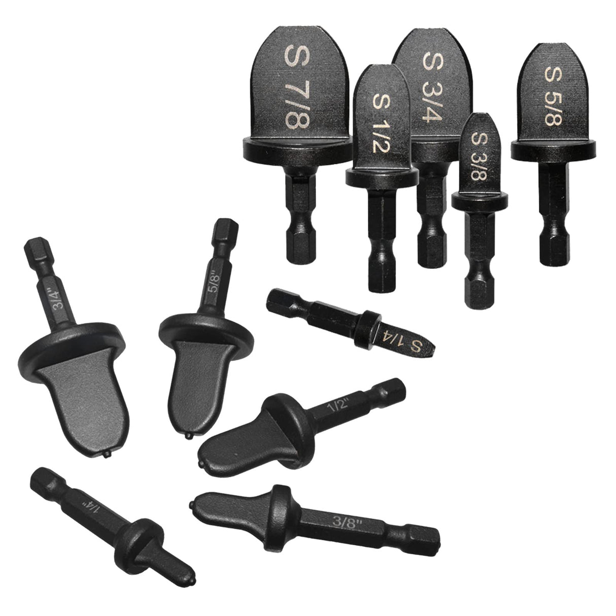 Copper Swaging Tool HVAC Drill, 11 Pcs HVAC Pipe Expander Tool Air Conditioner Manual Copper Pipe Swage Expander Drill Bit with 1/4'' 3/8'' 1/2'' TVlifams