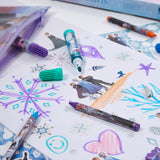 Disney Frozen Kids Coloring Art and Sticker Set, 30 Pcs. School & Craft Supplies with Pencil Case Innovative Designs