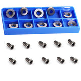 Ci3 R1 12mm Round Carbide Inserts Cutters Knifes Indexable Replacement High Strength Fits For Popular DIY Woodworking Lathe Wood Turning Finisher Asieg Tool