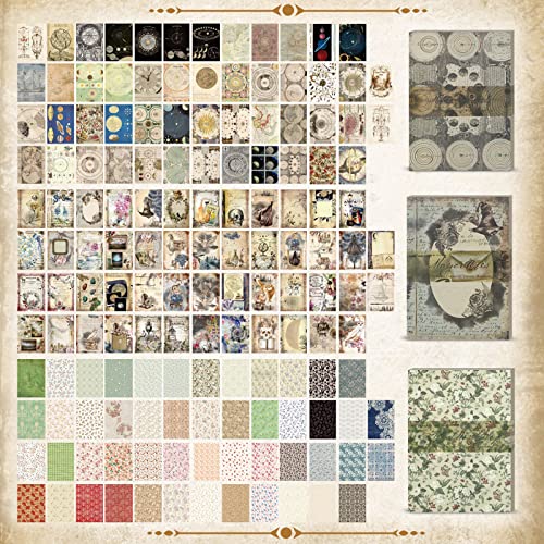 LELE LIFE 600 Sheets Scrapbook Paper, 5.5 x 4" Vintage Scrapbooking Supplies for Journaling Junk Journal Craft Decoupage Paper, Wall Collage Kit - WoodArtSupply