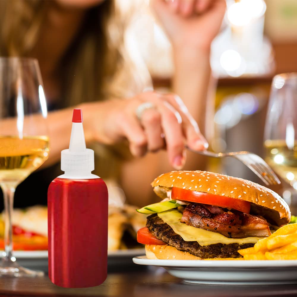 seewavom 10 Pack 4 Ounce Plastic Squeeze Bottles With Caps Plastic Small Dispensing Bottles Crafts, Art, Glue, Kitchen seewavom