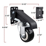 SPACECARE Workbench Casters kit 600Lbs Heavy Duty Quick Release 2 Mounting Options Retractable Workbench Stepdown Caster Wheels Adjustable SPACECARE