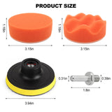 22 Pcs Polishing Pads Kit,3 Inch Sponge Buffing Pads,Buffer for Car Detailing, Polishing Wheel for Drill,Car Buffer Polisher Kit Drill Buffing Kit Harewu