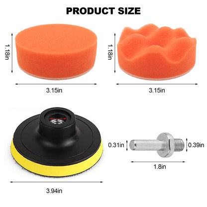 22 Pcs Polishing Pads Kit,3 Inch Sponge Buffing Pads,Buffer for Car Detailing, Polishing Wheel for Drill,Car Buffer Polisher Kit Drill Buffing Kit - WoodArtSupply