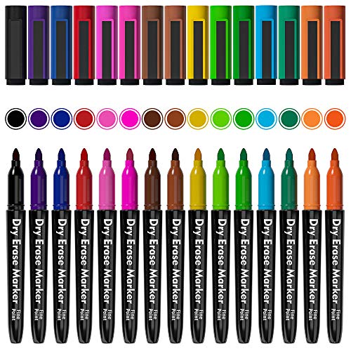 Lelix Dry Erase Markers, 42 Pack 14 Colors Dry Erase Markers Chisel Tip,Dry Erase Markers for Kids,Whiteboard Markers for School