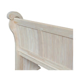 IC International Concepts Sanctuary, Unfinished Bench, 62.8 in W x 25 in D x 38.2 in H IC International Concepts