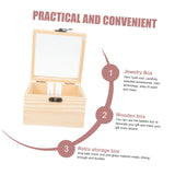 Unomor 2pcs Boxes Wooden Storage Box Small Wooden Boxes Car Interior Wood Boxes for Crafts Wood Crates Unfinished Wood Treasure Wood Unpainted Unomor