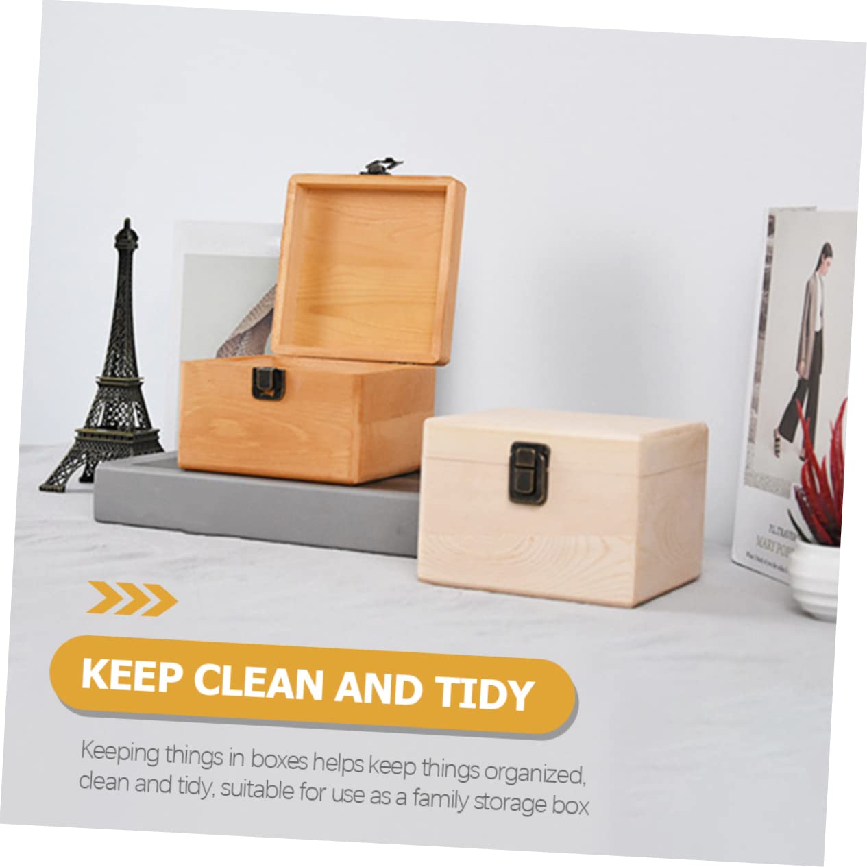 VILLCASE Box Wooden Stand Jewelry Holder Stand Desktop Stand Tea Bag C –  WoodArtSupply