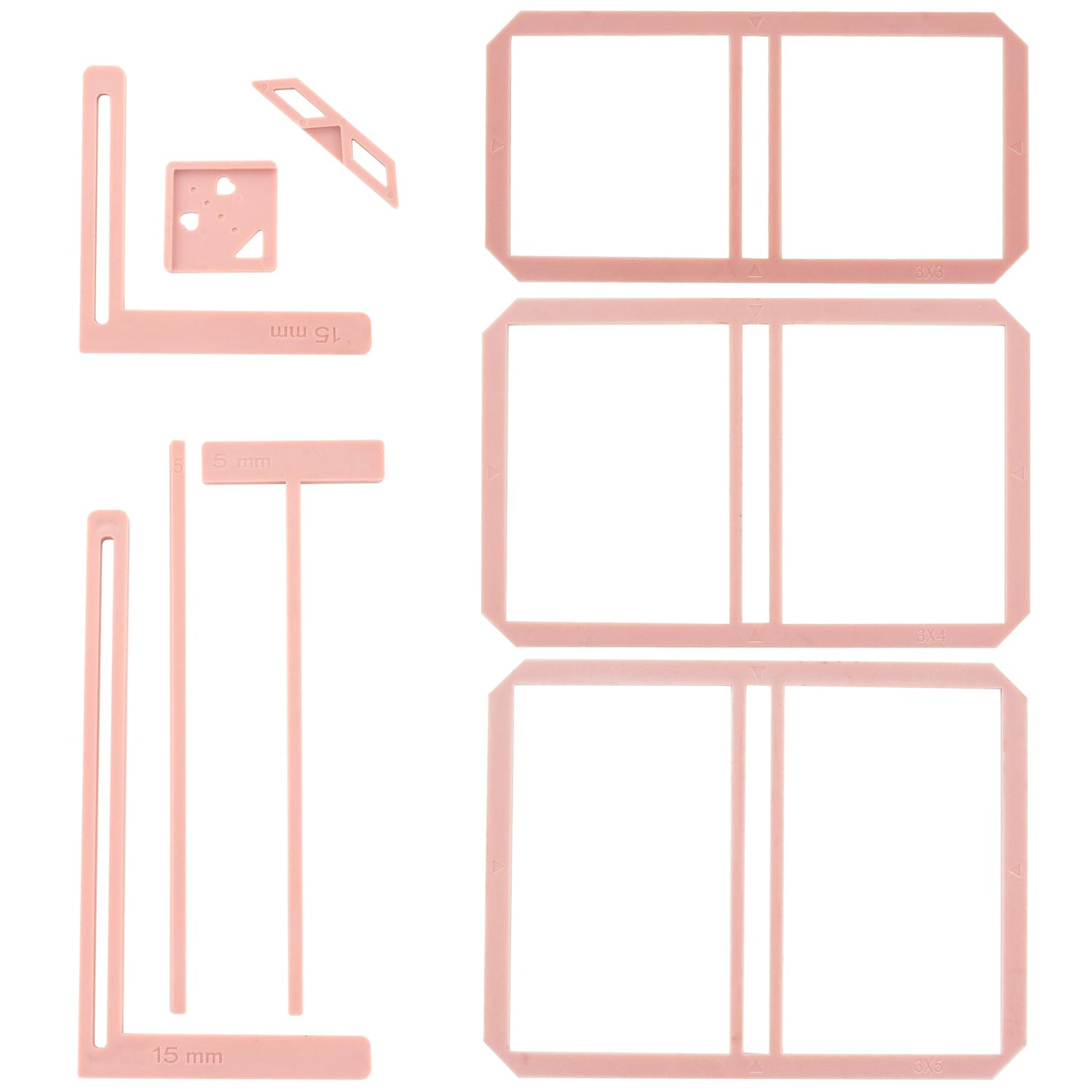 UPTTHOW 9Pcs Bookbinding Easy Scrapbooking Tool for Starter, Complete Great Stencils and Cutter Guide Kit Can Be Made Into Notebook Calender Junk UPTTHOW