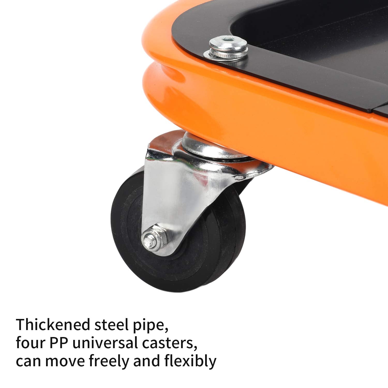 awagas Heavy Duty Rolling Creeper Garage Shop Seat Rolling Garage Stool Big Padded Mechanic Seat Mechanics Stool with Segmented Tool Tray Storage and awagas