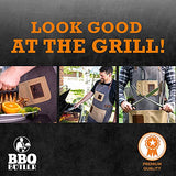 BBQ Butler Grill Apron - Adjustable Canvas Cooking Apron - XXL - Heavy Duty Smoker Apron - Grey BBQ Butler