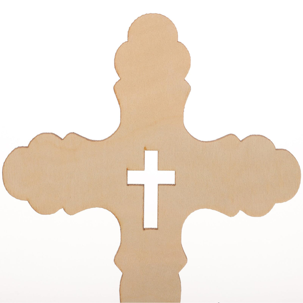 KALLORY Unfinished Wood Crosses with Stand, 10pcs Wood Standing Christian Cross Religious Jesus Cross Tabletop Altar Cross Figurine for Crucifix KALLORY