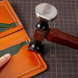 WUTA Leather Mallet Hammer Carbon Steel Double Head Hammer Cobbler Hammer for Professional Leather Craft Tool WUTA