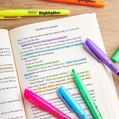 Highlighters, Shuttle Art 30 Pack Purple Highlighters Bright Colors, Chisel  Tip Dry-Quickly Non-Toxic Highlighter Markers for Adults Kids Highlighting  in Home School Office 