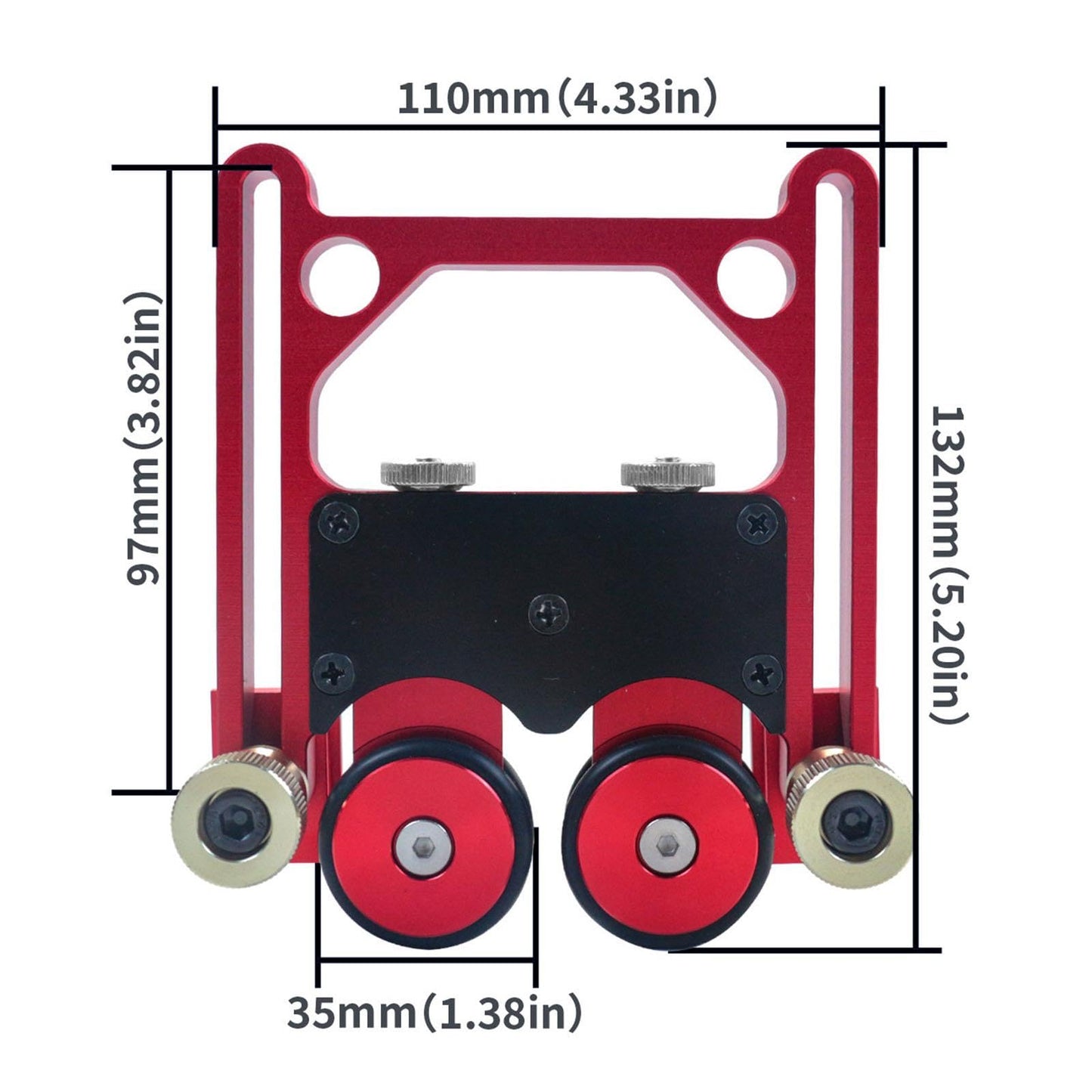 Gralara Bearing Stock Roller Feeding Guide Roller Single Way Aluminum Alloy Bearing Roller FeatherBoard for Tablesaw Woodworking - WoodArtSupply