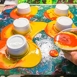 U.S. Art Supply Silicone Pouring Oil - 2-Ounce - 100% Silicone for Dramatic Cell Creation in Acrylic Paint U.S. Art Supply