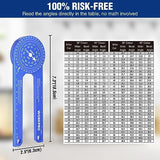 WORKPRO Aluminum Miter Saw Protractor, 7.3 Inch Angle Finder Featuring Precision Laser Engraved Scales for Inside and Outside Corner, Carpenters, WORKPRO