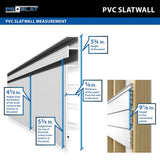 Proslat White 16 square foot Heavy Duty Slatwall Organizer Panel PROSLAT