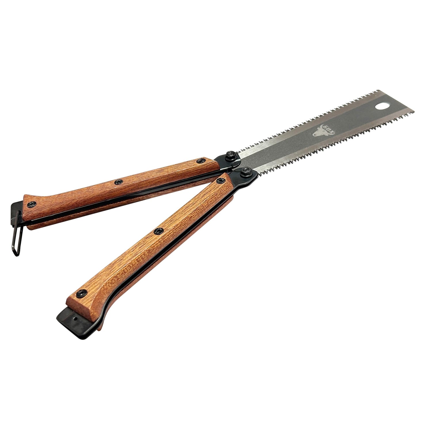 6OX 5.5 Inch Mini Folding Japanese Pull Saw 10/12 TPI SK5 Double Edges for Woodworking 6OX