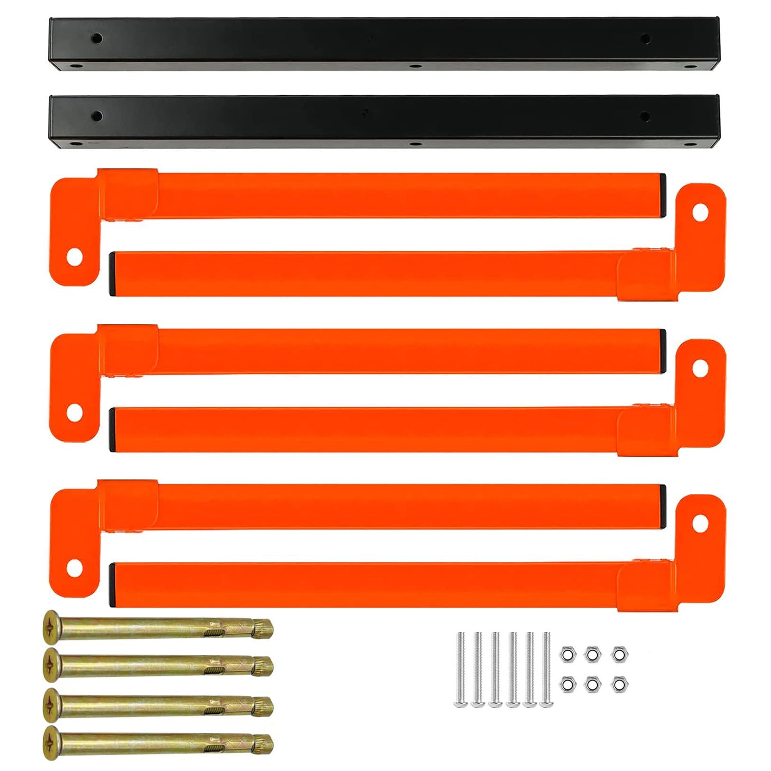 Thanaddo 3-Level Lumber Storage Rack, Wall Mount Wood Organizer Heavy Duty Metal Wall, Lumber Tool Box Organizer Rack, Wall Lumber Wood Rack Workshop Thanaddo