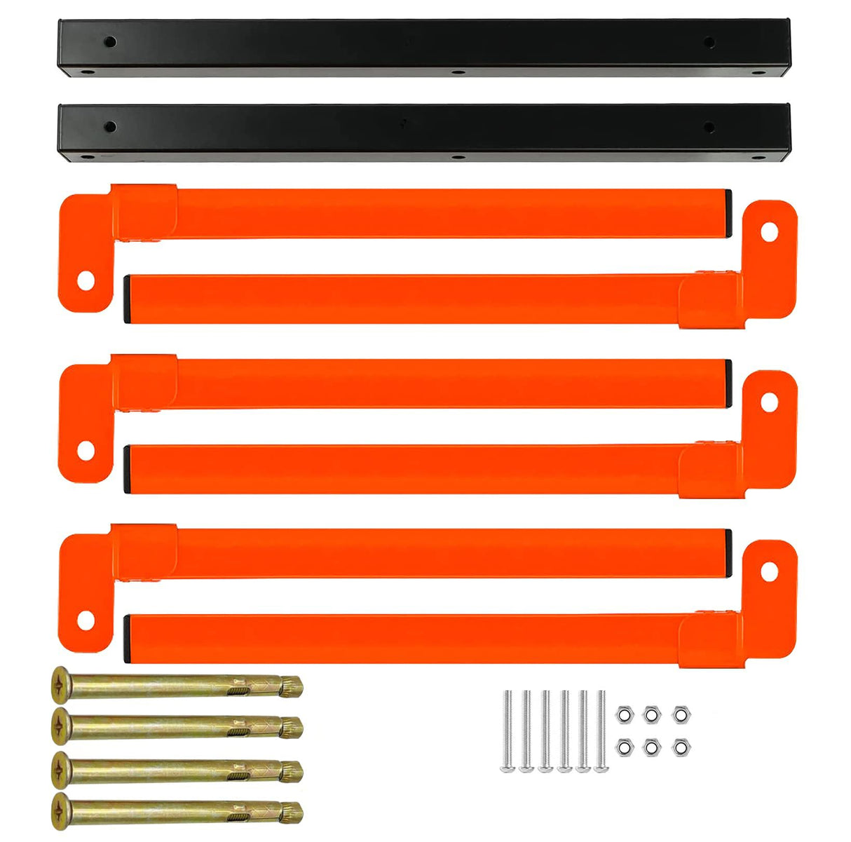 Thanaddo 3-Level Lumber Storage Rack, Wall Mount Wood Organizer Heavy Duty Metal Wall, Lumber Tool Box Organizer Rack, Wall Lumber Wood Rack Workshop Thanaddo