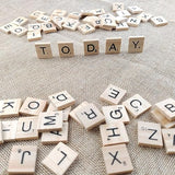 GXXMEI 1000PCS Scrabble Tiles, Wooden Letter Tiles, A-Z Capital Letters for Crafts, Spelling,Scrabble Crossword Game GXXMEI
