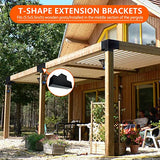 ITeVe.GD Pergola DIY Kit,2 Pcs 3-Way T-Angle Corner Brackets Elevated Wood Stand with Screws for 6"x6"(Inner Size:5.5"x5.5") Wood ITeVe.GD