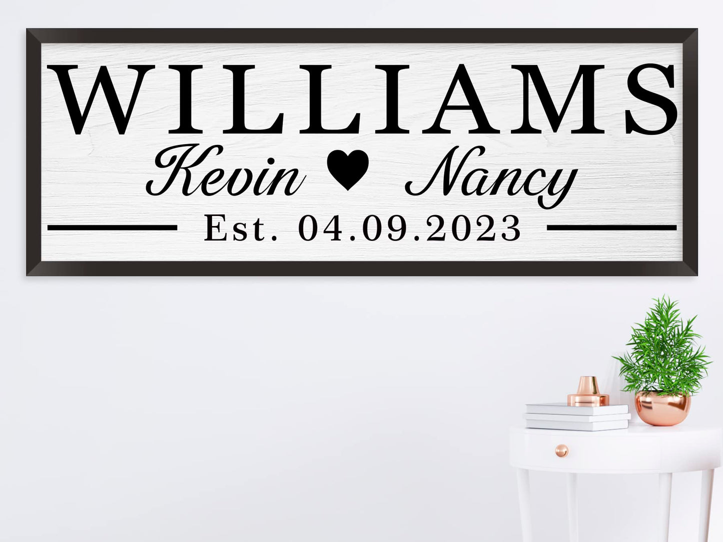 Last Name Signs for Home Personalized Bridal Shower Gift Personalized Wedding Gift Personalized Engagement Gifts Wood Wedding Sign Personalized - WoodArtSupply