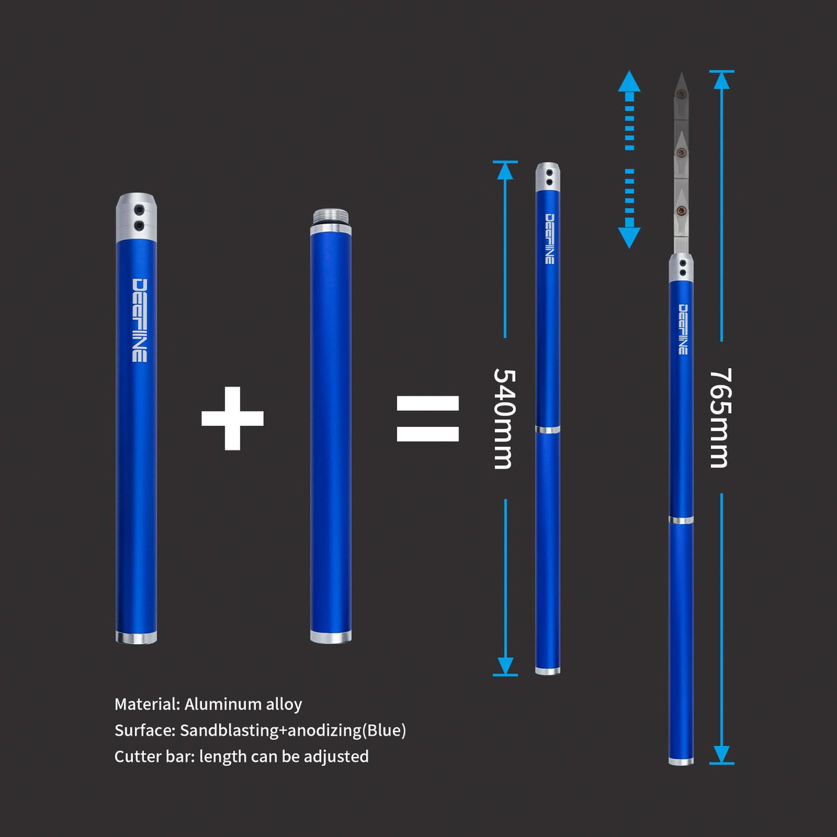 DEEFIINE Carbide Tip Wood Lathe Turning Tool set With Bowl sander, Lathe Roughing and Finishing Hollowing Tool Interchangeable Aluminum Alloy Handle DEEFIINE