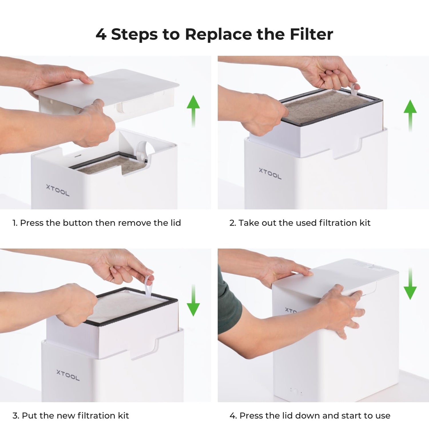 xTool F1 Desktop Smoke Air Purifier, Fume Extractor with 3-layer filtration, Hepa Portable Air Purifier for xTool F1 Laser Engraver only, Air xTool
