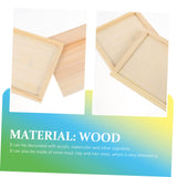 Tofficu 5pcs Blank Wooden Picture Frame Kids Playset Wood Discs Wooden Decor Unfinished Wood DIY Clay Wood Art Canvas Kids Educational Toy Clay Tofficu