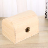 Healifty Treasure Chest 6 Pcs Unfinished Wooden Box - with Hinged Lid -Wood Treasure Boxes -Keepsake Box -Rustic Wood Gift Boxes for DIY Crafts Arts Healifty