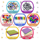 FUNZBO Arts and Crafts Supplies for Kids - Kids Crafts Toys with Sequins, Diamond Stickers & Foam Letters, Crafts for Girls Age 4 5 6 7 8 9 - All in FUNZBO