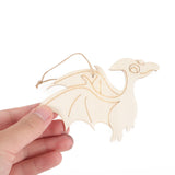 Wood Cutout 1 Set of Wooden Dinosaur Cutouts Unfinished Animal Pieces Rustic Predrilled Slices Wood Drawing Pendant Animal Craft Embellishments for VILLCASE